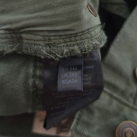 We The Free Size 24S Army Green Button Fly Makai Cut off Raw Hem Short OB1072555 - Picture 9 of 9